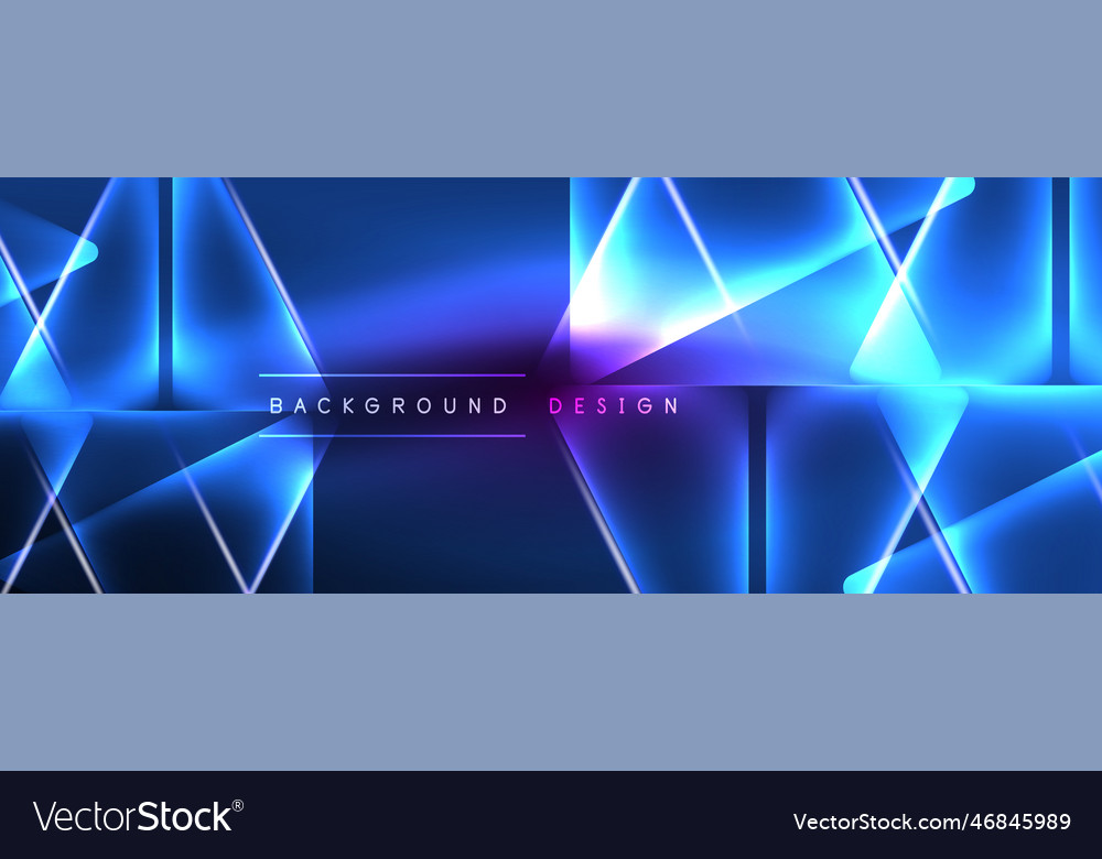 Neon lights hacking geometric background virtual Vector Image