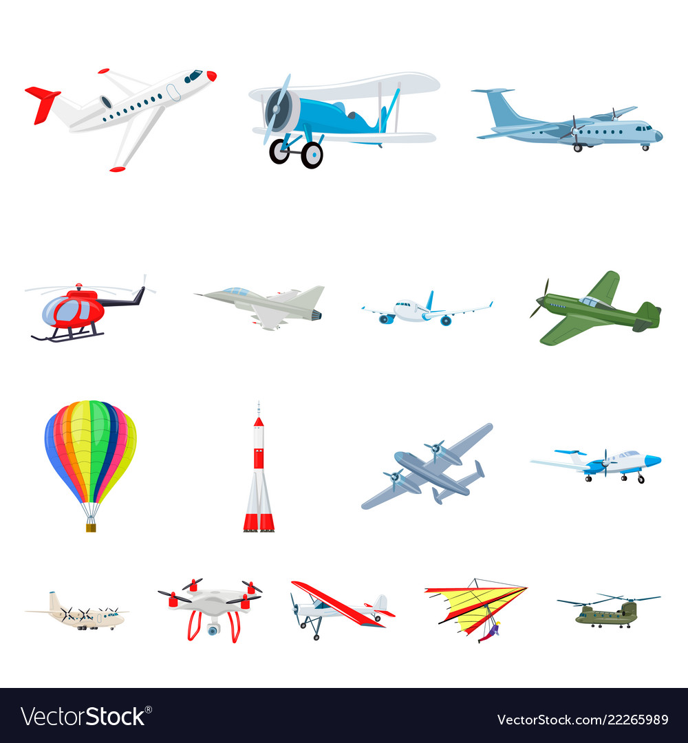 Plane and transport sign Royalty Free Vector Image