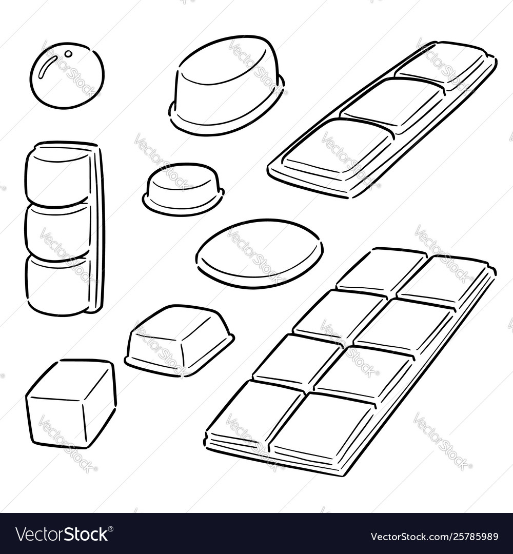 Set chocolate Royalty Free Vector Image - VectorStock