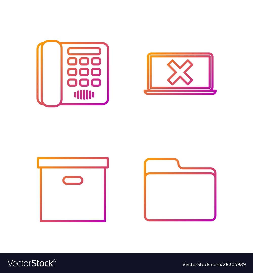 Set line document folder carton cardboard box