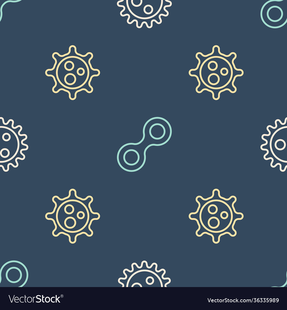 Set line virus and on seamless pattern