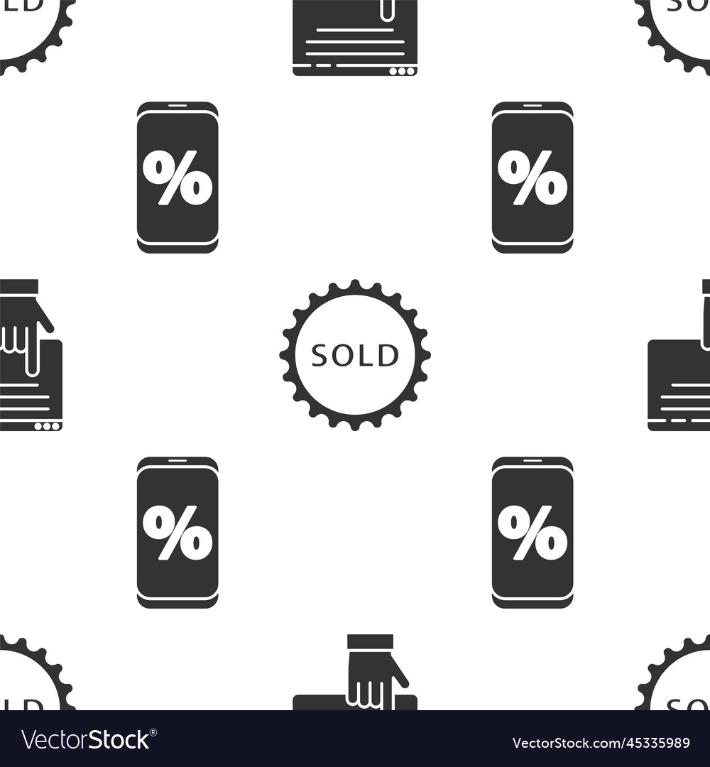 Set online shopping on screen sold label