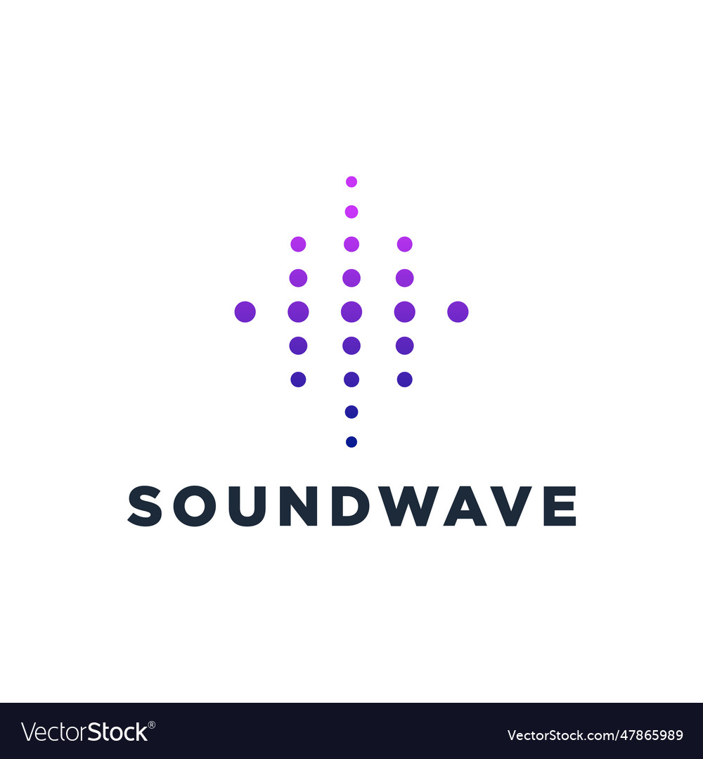 Sound wave logo design Royalty Free Vector Image