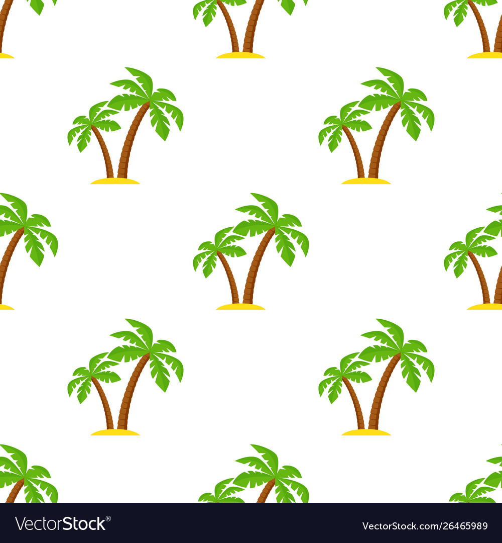 Tropical Palm Tree Seamless Pattern