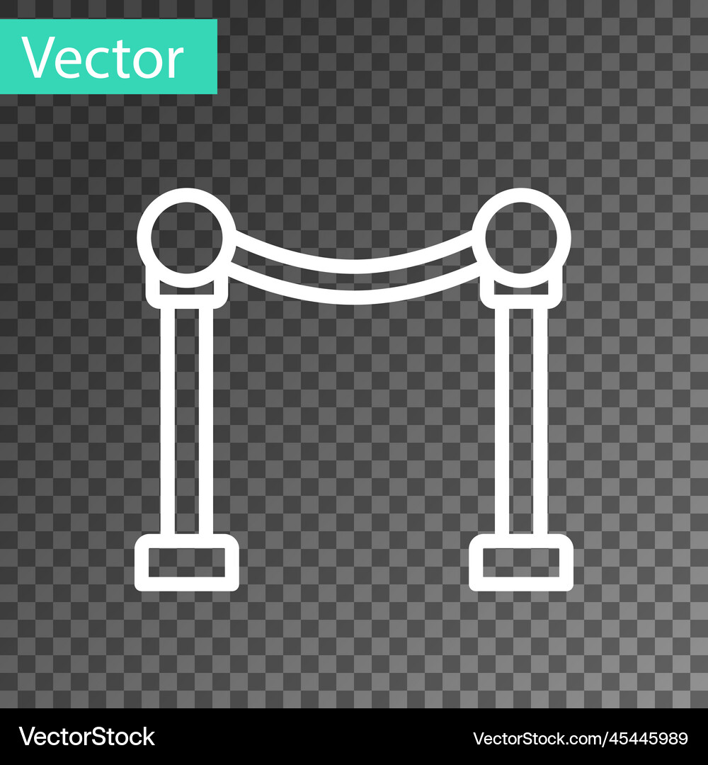 White line rope barrier icon isolated – Royalty-Free Vector | VectorStock