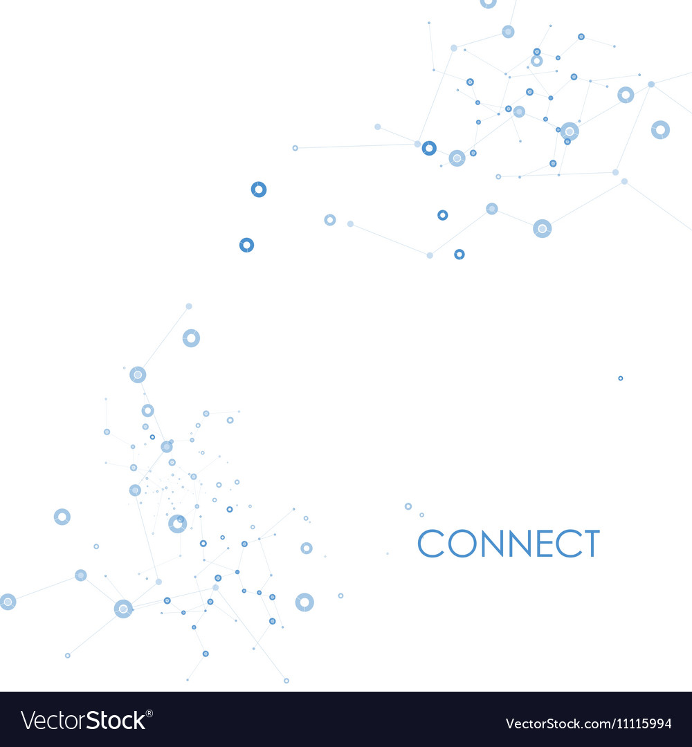 Abstract connect background with dots and lines