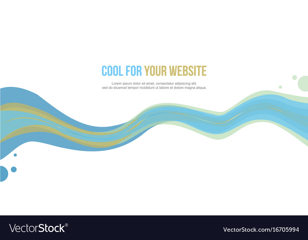 Abstract website header wave style design