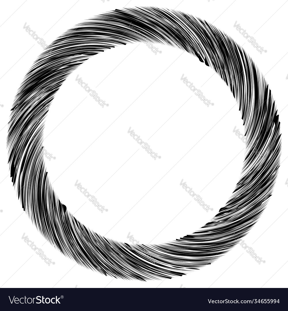 Circular spiral swirl twirl design element Vector Image