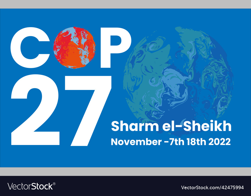 Cop 27 - Sharm El-sheikh Egypt 7-18 November Vector Image