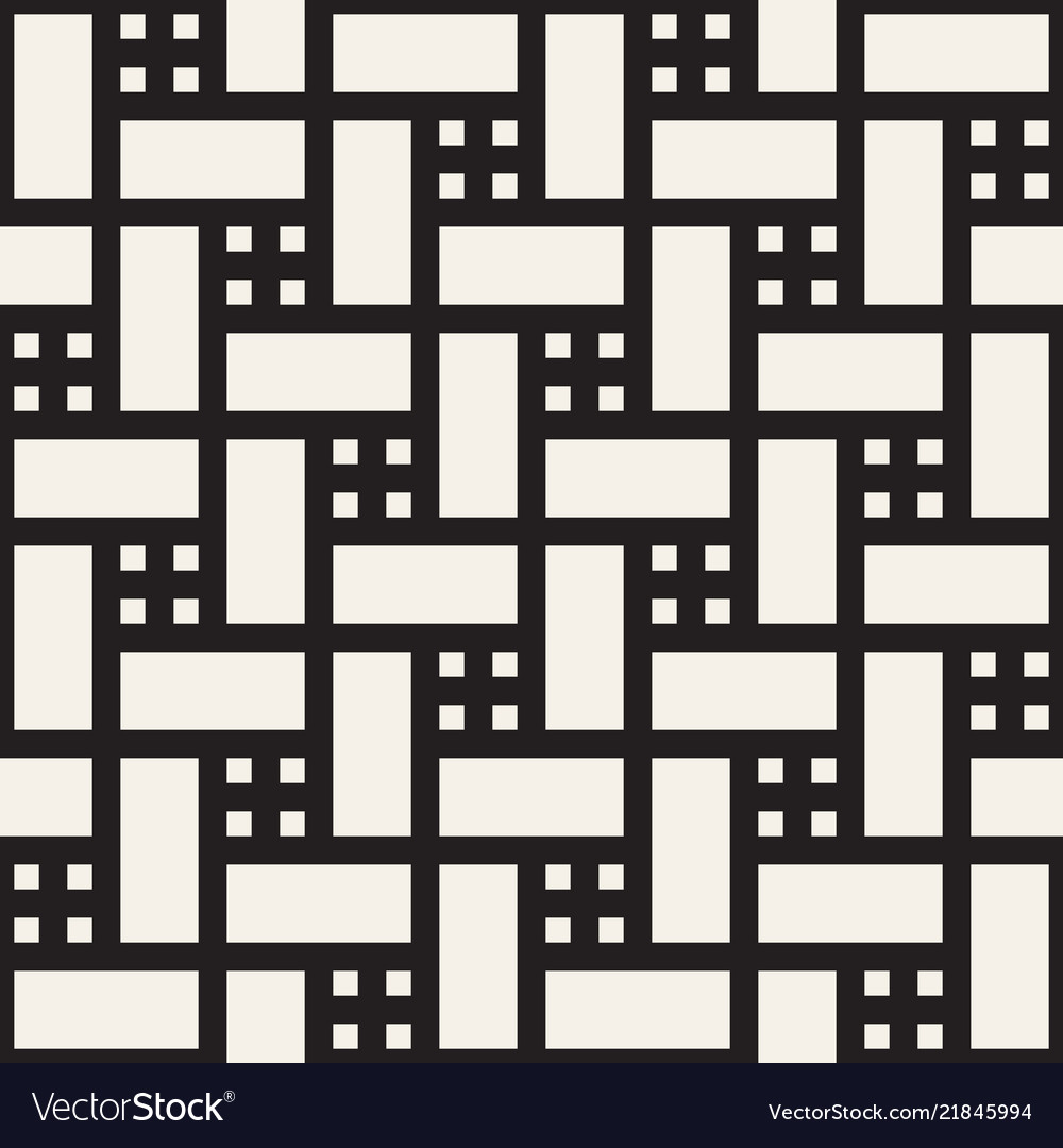 Geometric Line Pattern - Black & White