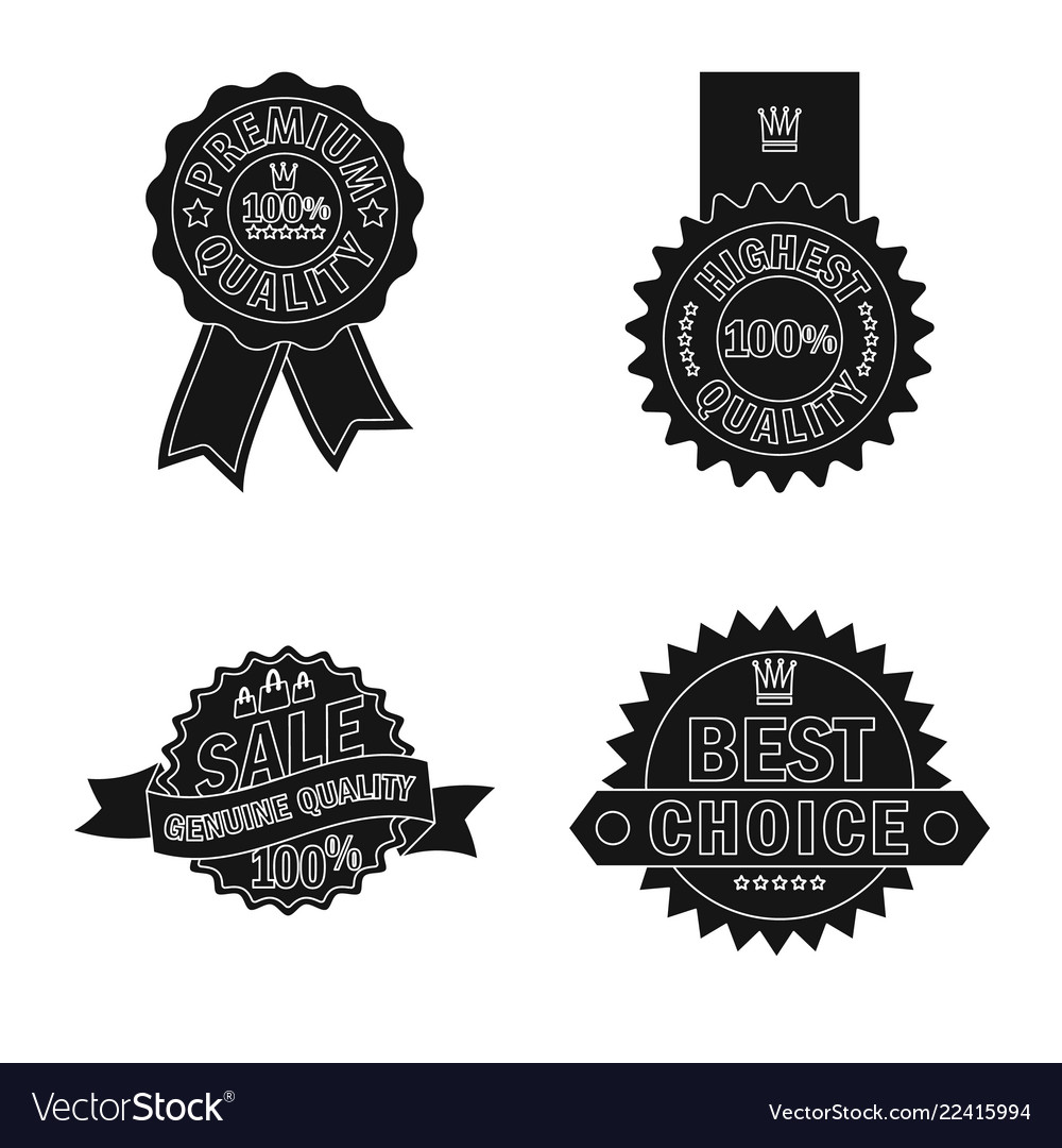 Isolated object of emblem and badge icon vector image Isolated object of emblem and badge icon
