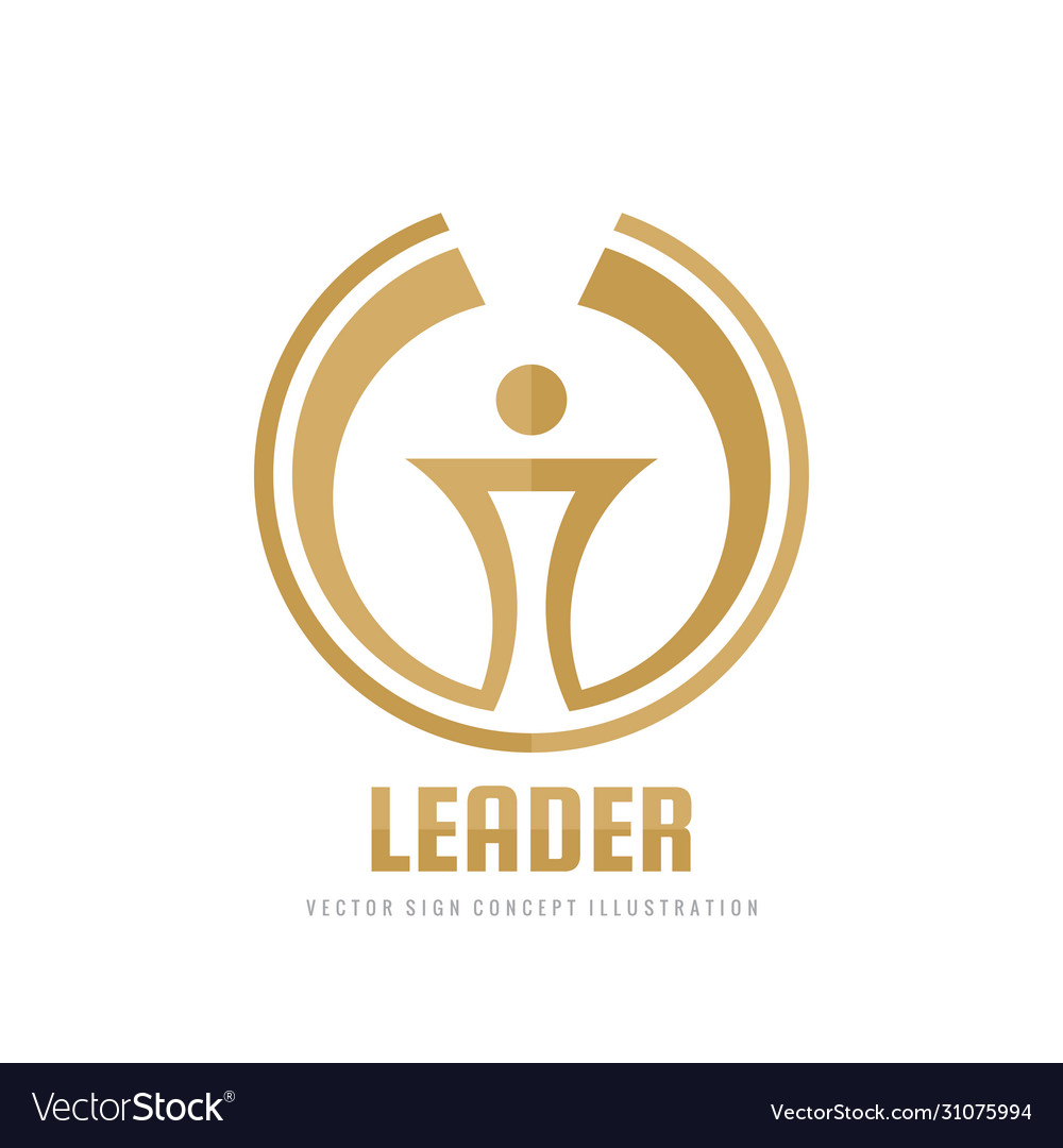 Leader - business logo template concept Royalty Free Vector