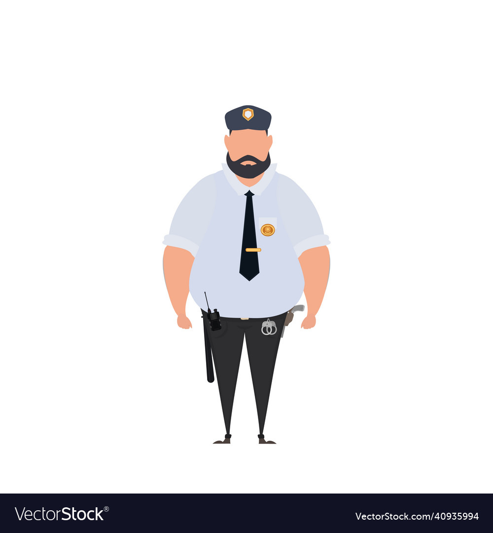 Man with pilot uniform in flat color design Vector Image Man with pilot uniform in flat color design