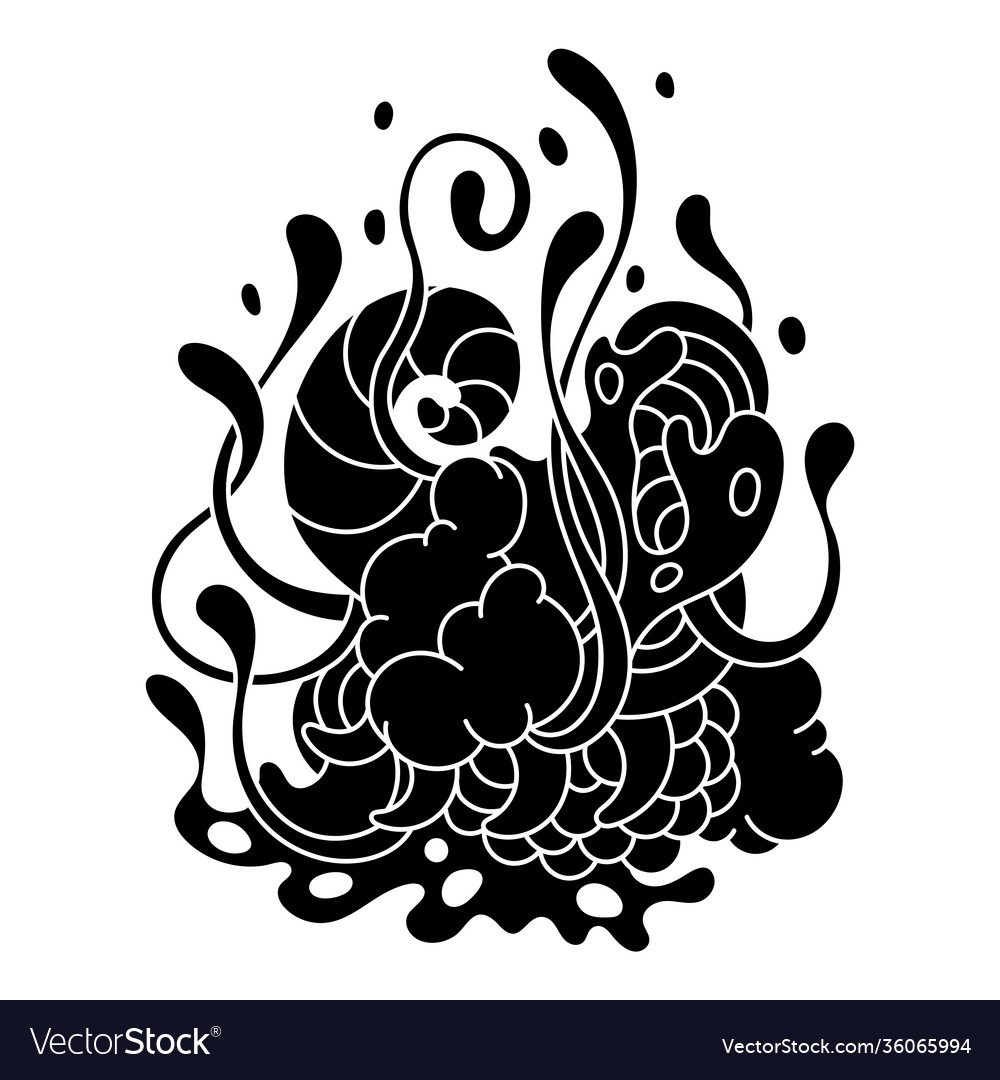 Print with slime and tentacles vector image Print with slime and tentacles