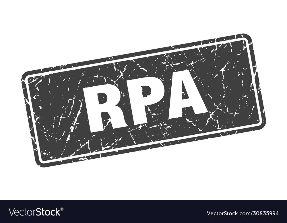 Rpa Stempel Vintage schwarzes Label Zeichen