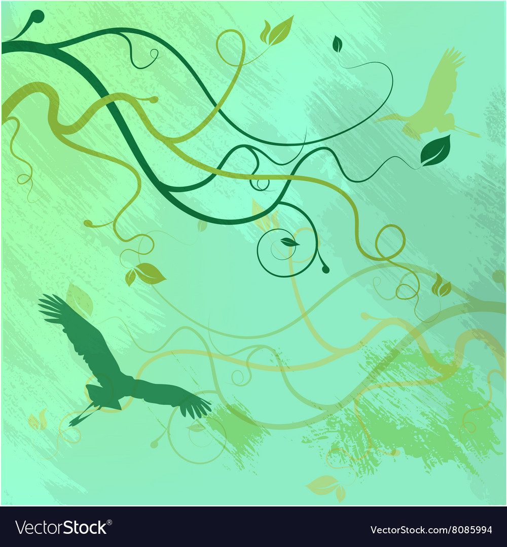Seamless pattern with trees and branches abstract