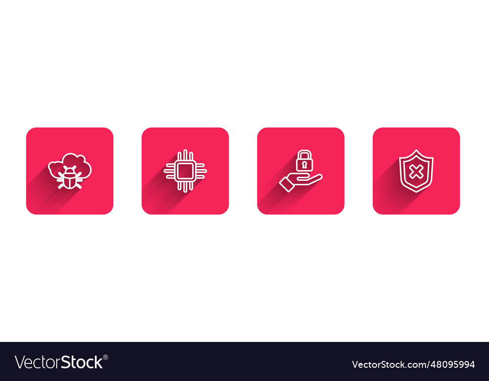 Zeilensystemfehler auf einen Cloud-Prozessor einstellen vector image Zeilensystemfehler auf einen Cloud-Prozessor einstellen