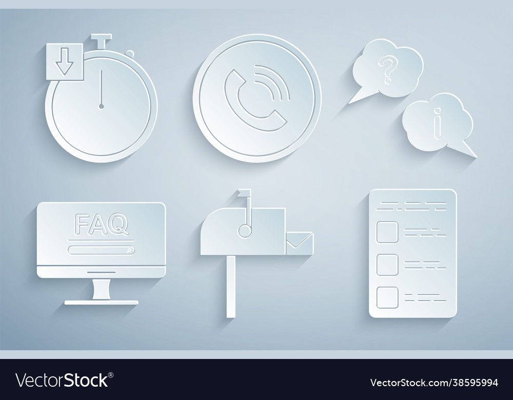 Set open mail box question and exclamation Vector Image Set open mail box question and exclamation