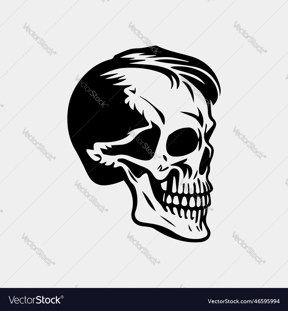 Skull of hipster abstract silhouette a human