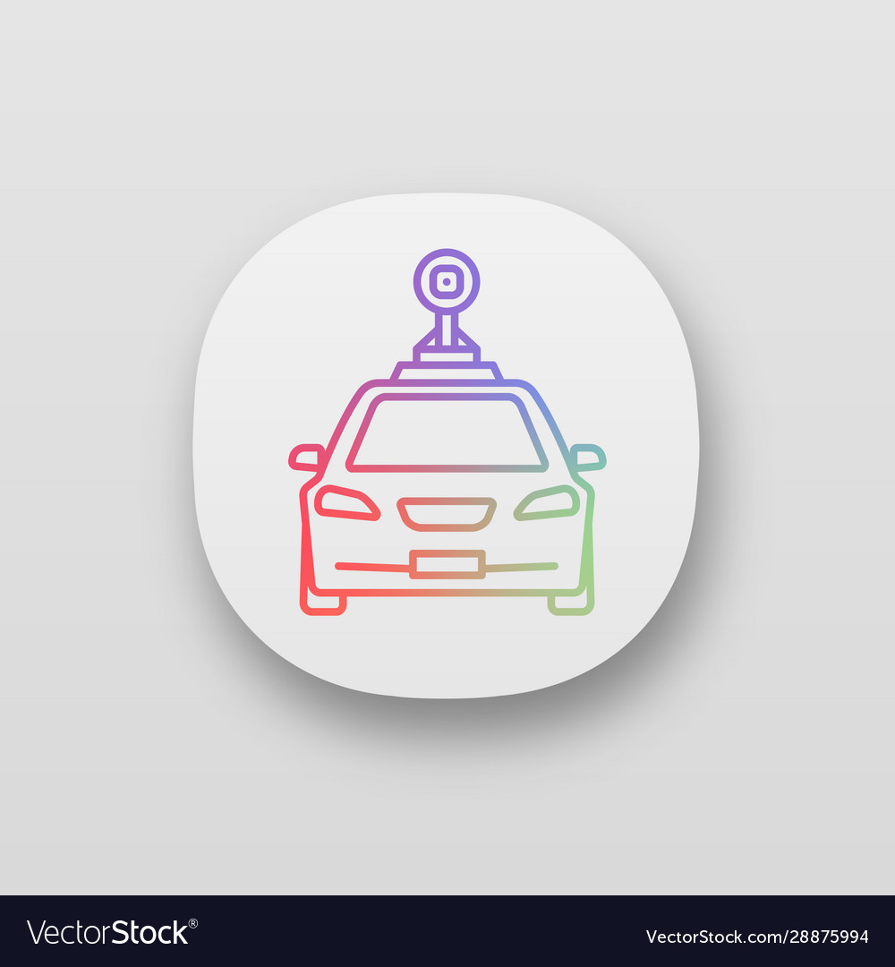 Smart car in front view app icon