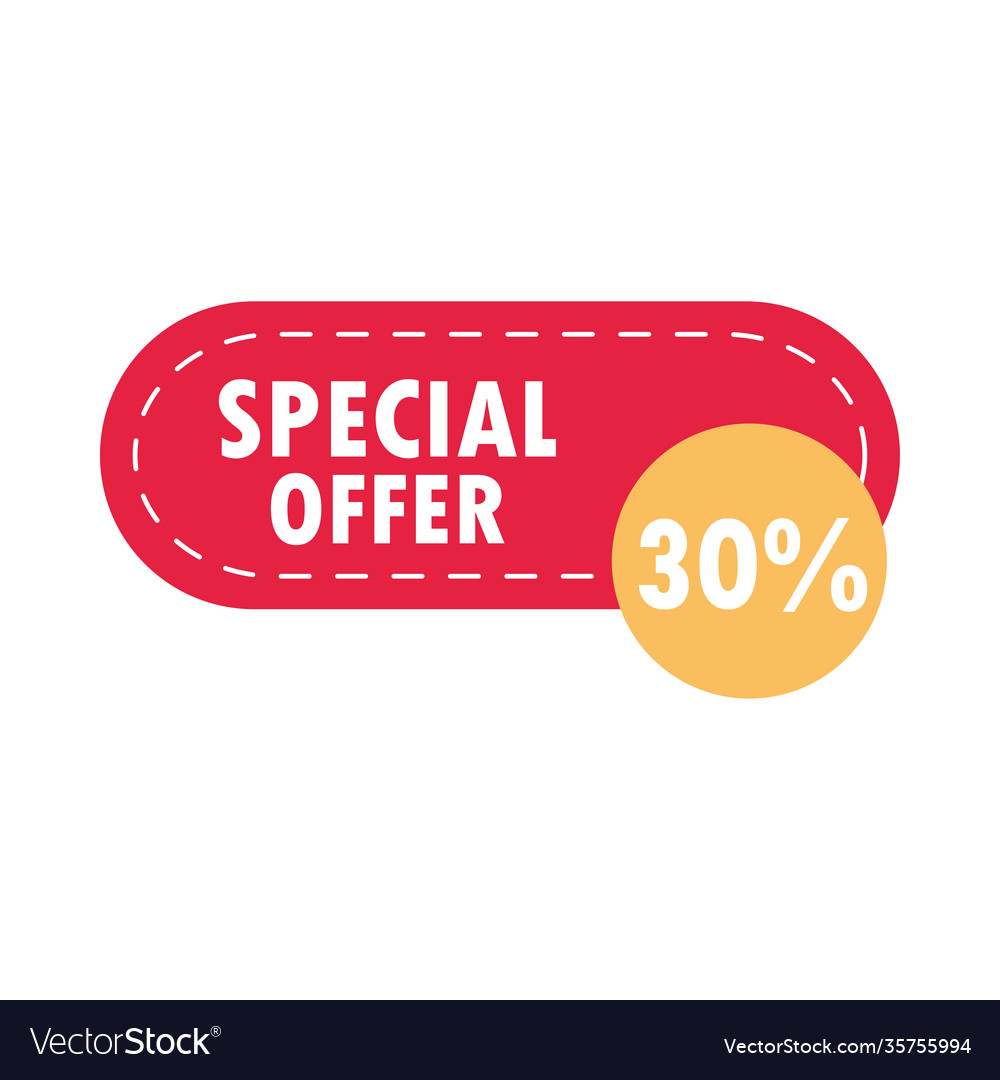 Special sale offer discount marketing label over