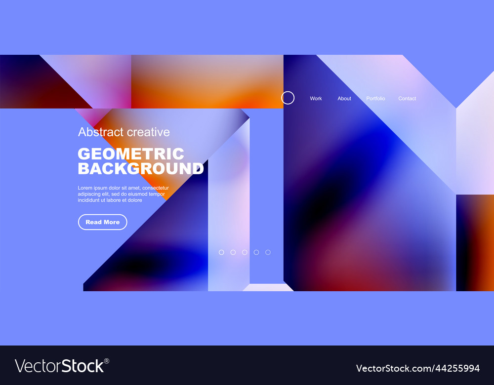 Triangles with fluid gradients abstract landing