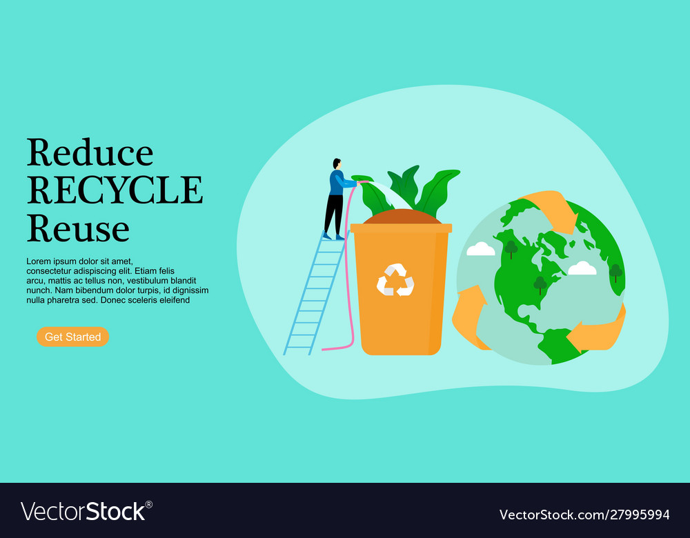 Web page design recycling garbage