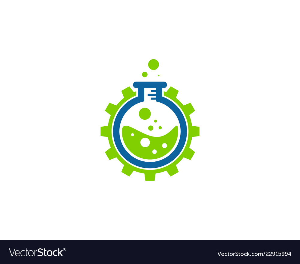 Wheel science lab logo icon design Royalty Free Vector Image