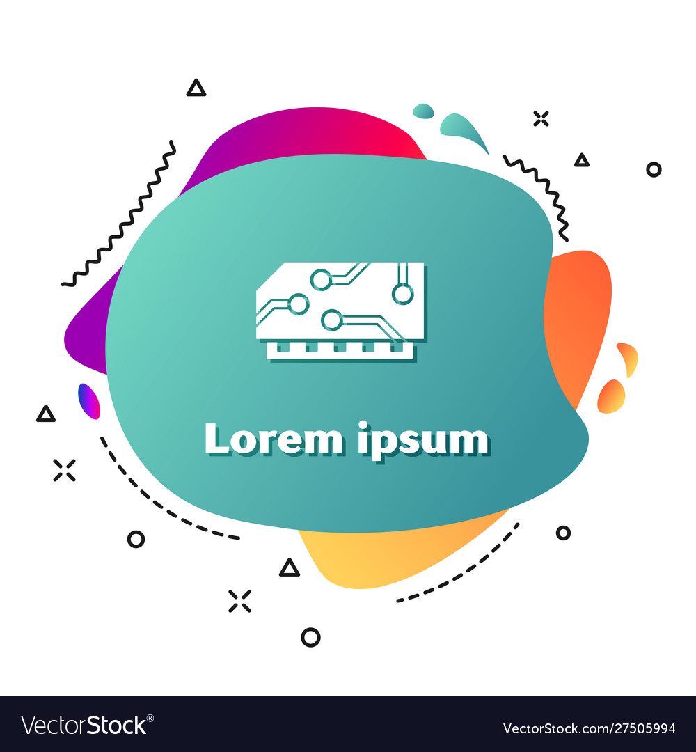 White ram Zufall Zugriff Speicher Icon isoliert