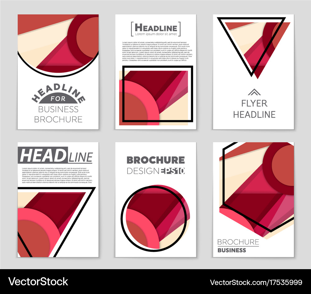 Abstract layout background set for art Royalty Free Vector