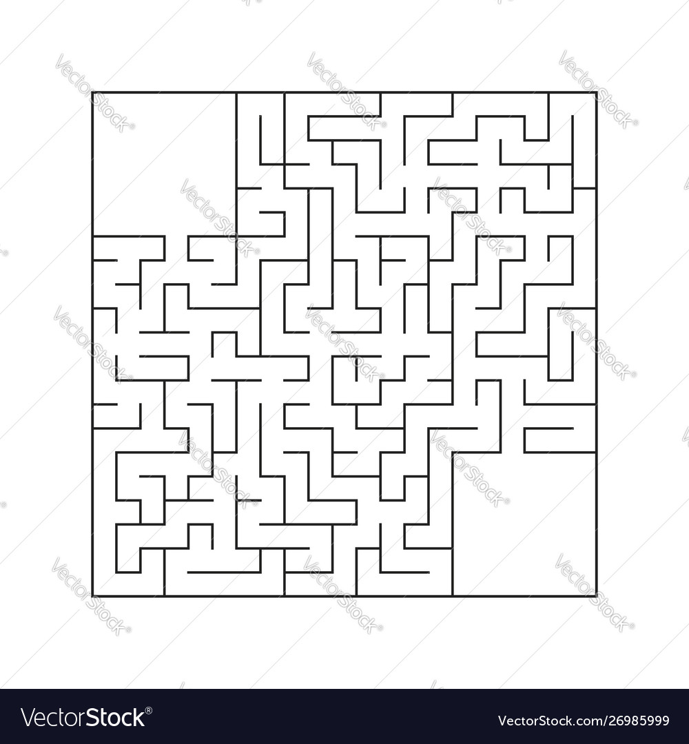 Abstract square maze game for kids puzzle Vector Image