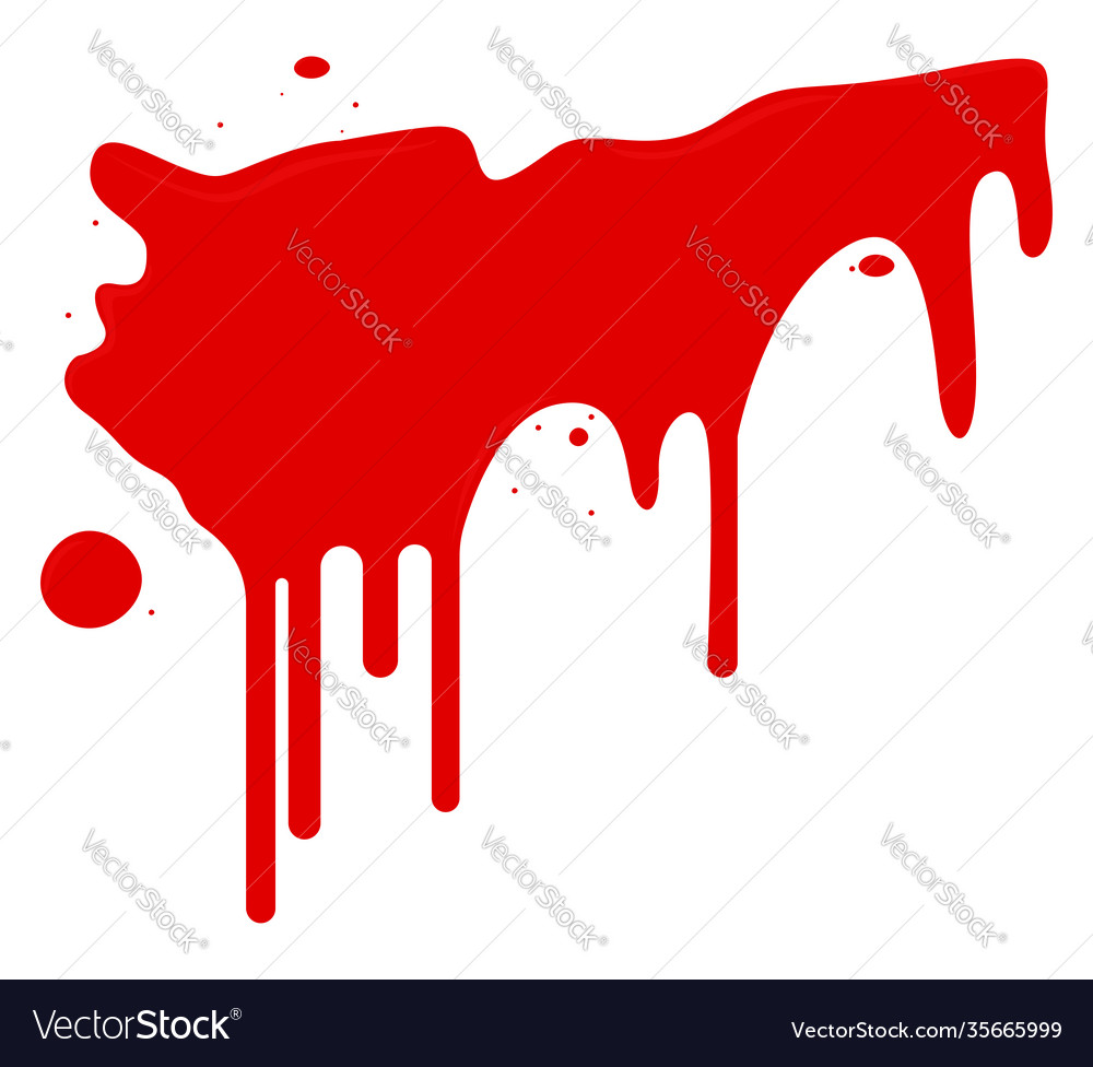 Blood stain on a white background Royalty Free Vector Image