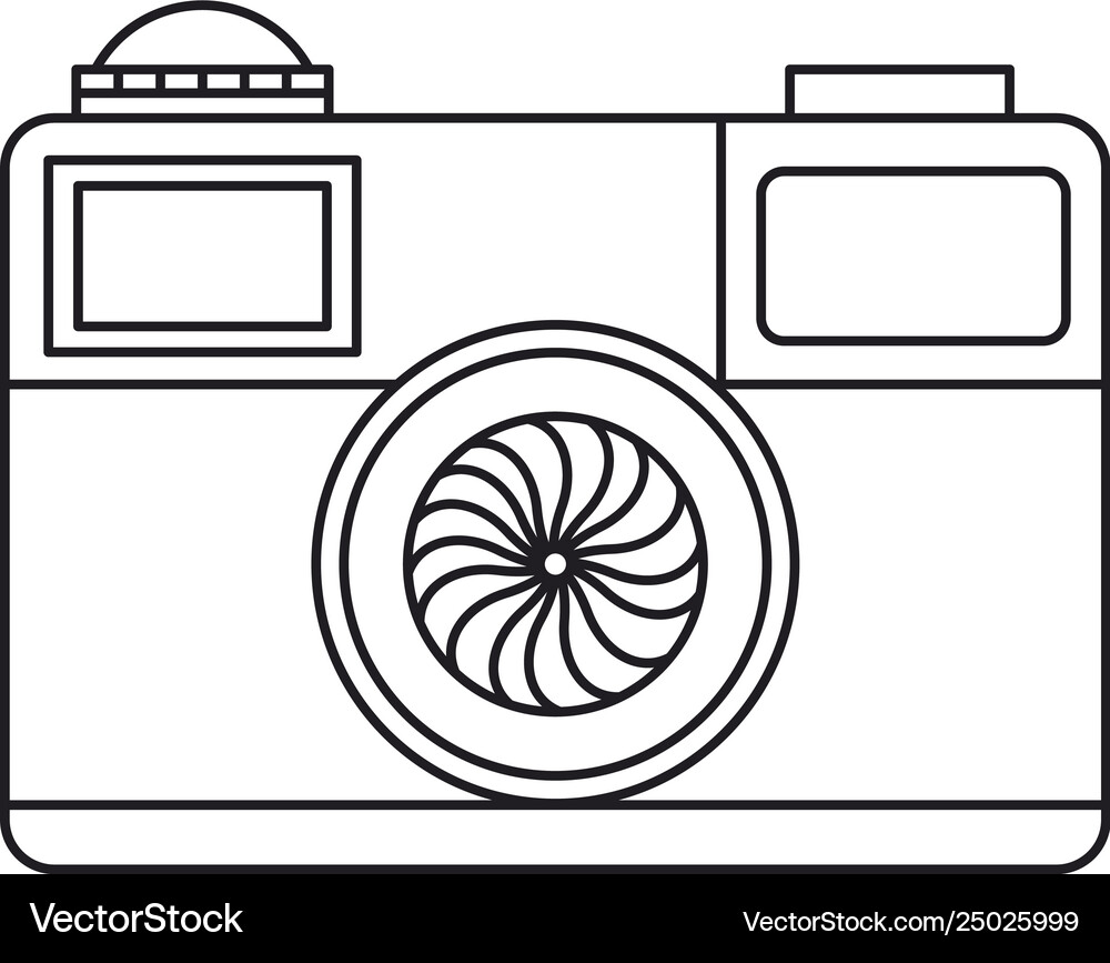 Camera photographic isolated icon Royalty Free Vector Image