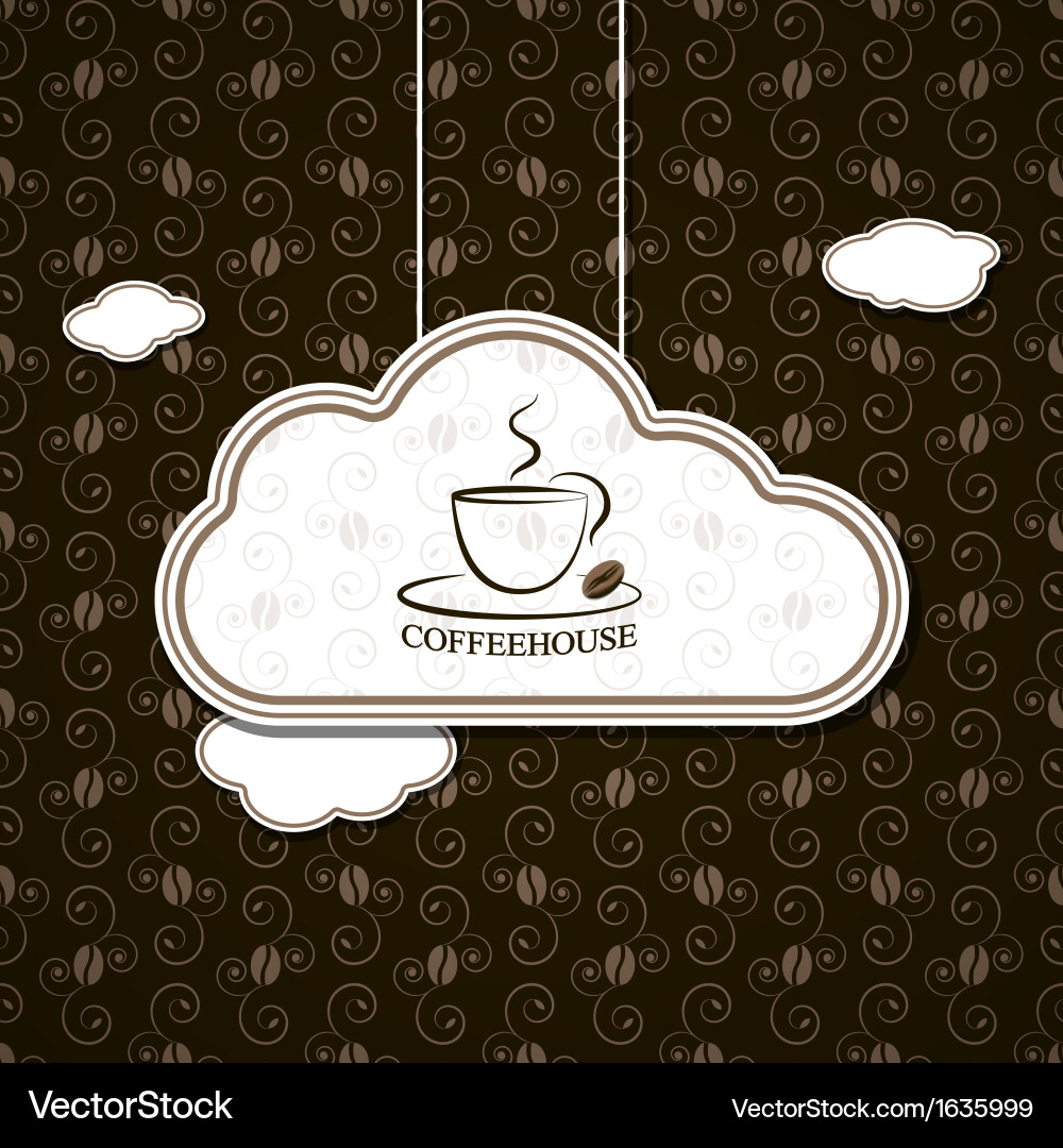 Coffee background with pattern Royalty Free Vector Image
