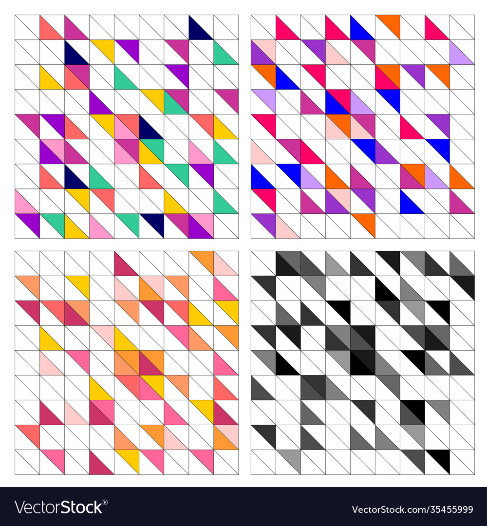 Colorful tile background set Royalty Free Vector Image