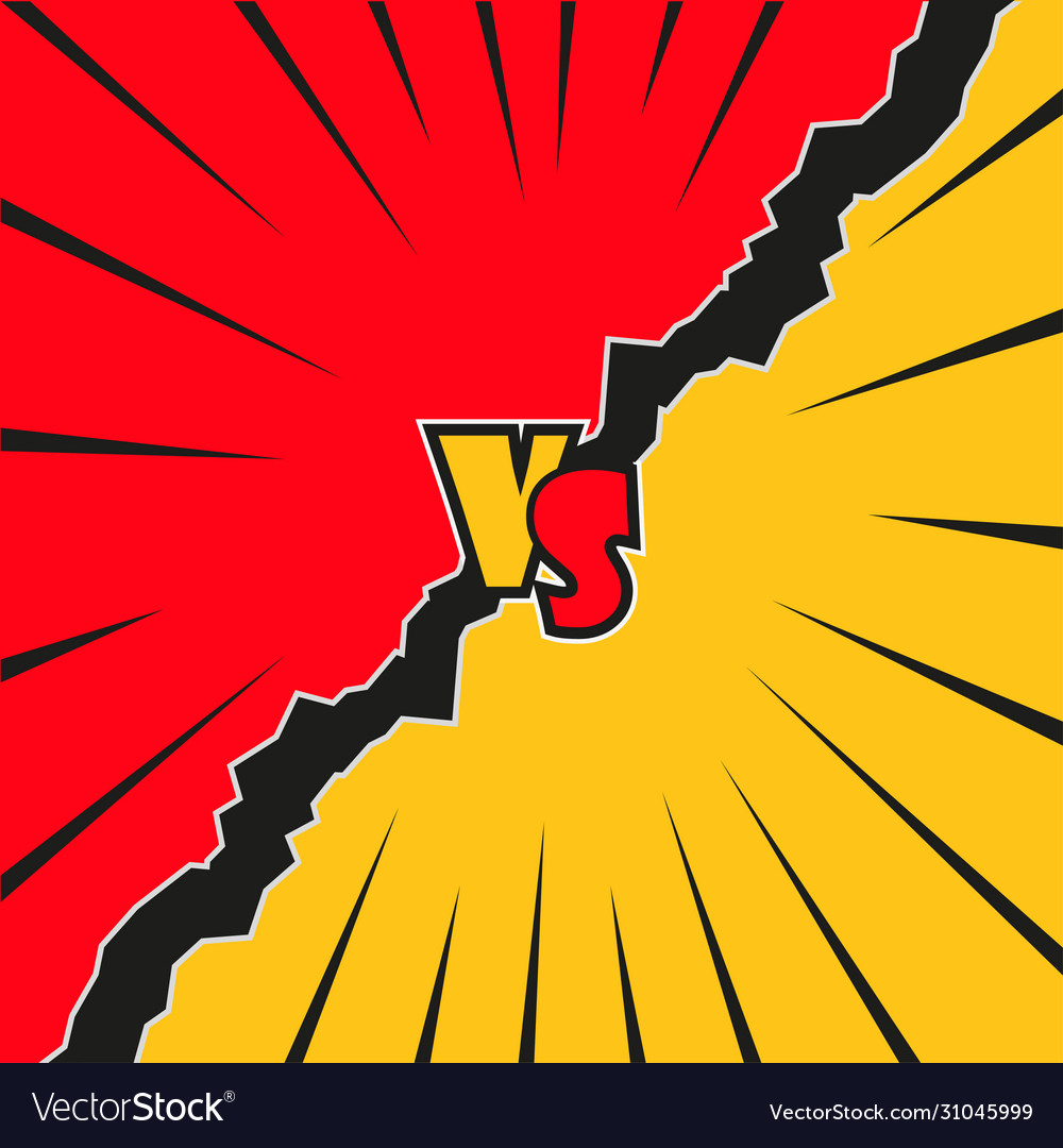 Confrontation rays background in flat style vector image Confrontation rays background in flat style