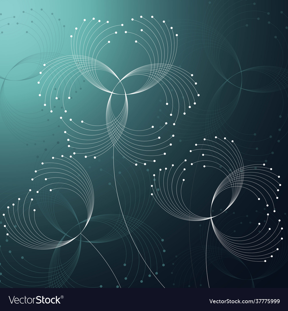 Geometric pattern with connected lines and dots vector image Geometric pattern with connected lines and dots