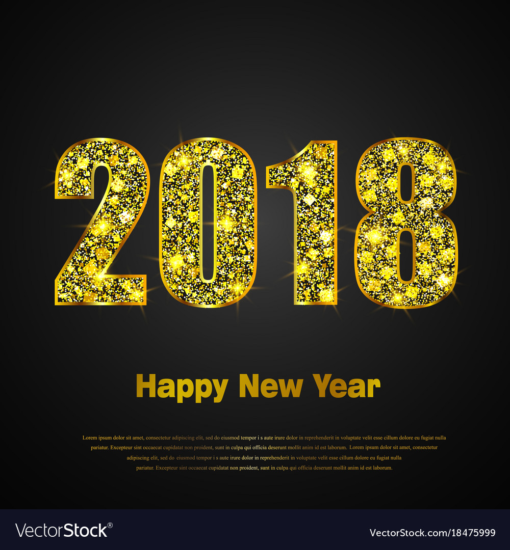 Happy new year 2018 background Royalty Free Vector Image