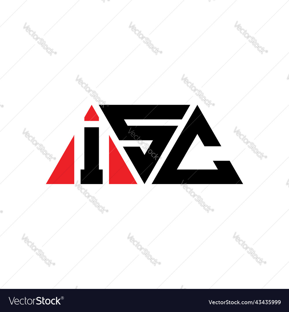 Isc triangle letter logo design Royalty Free Vector Image