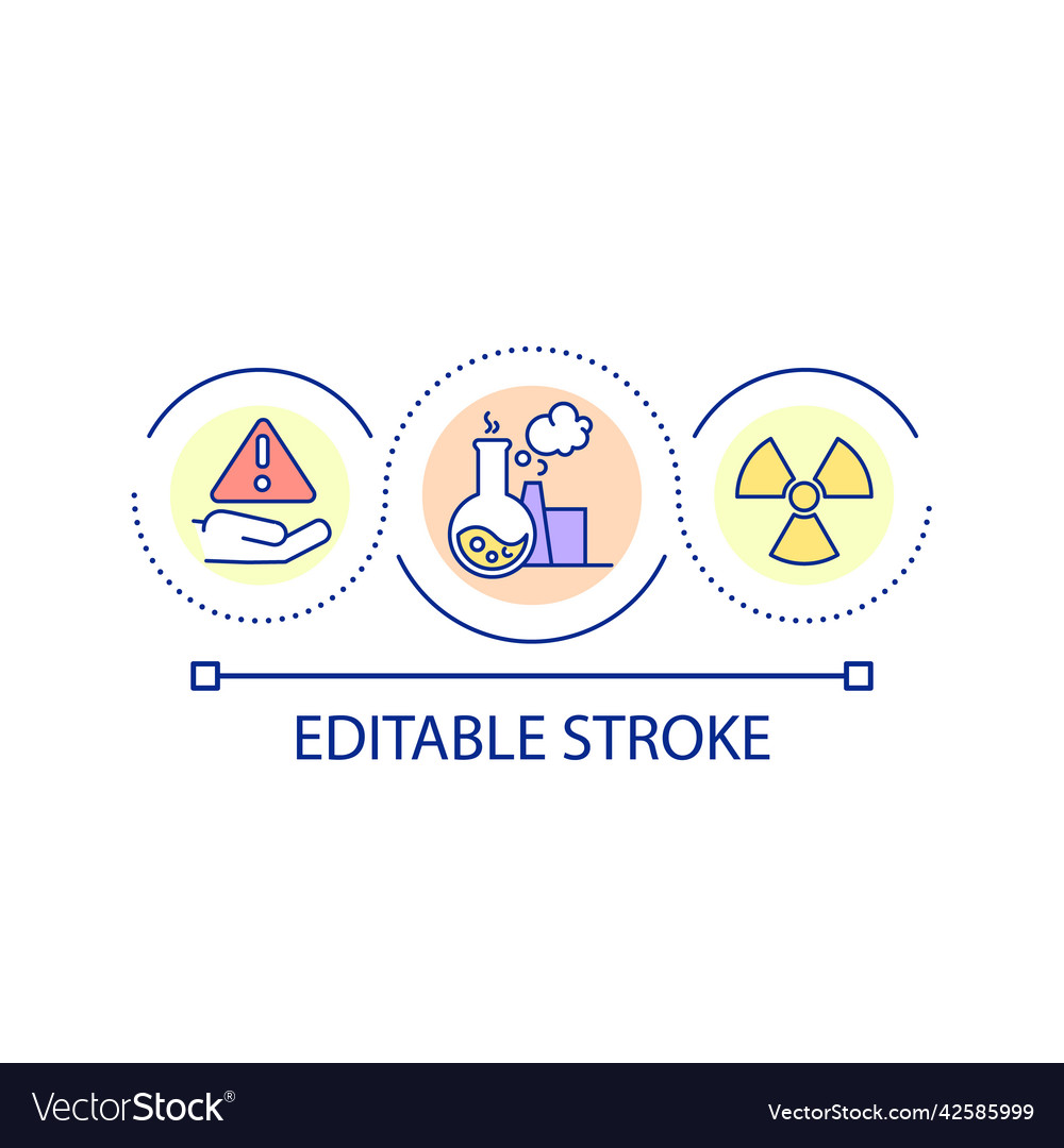 Precautions in using hazardous materials loop Vector Image