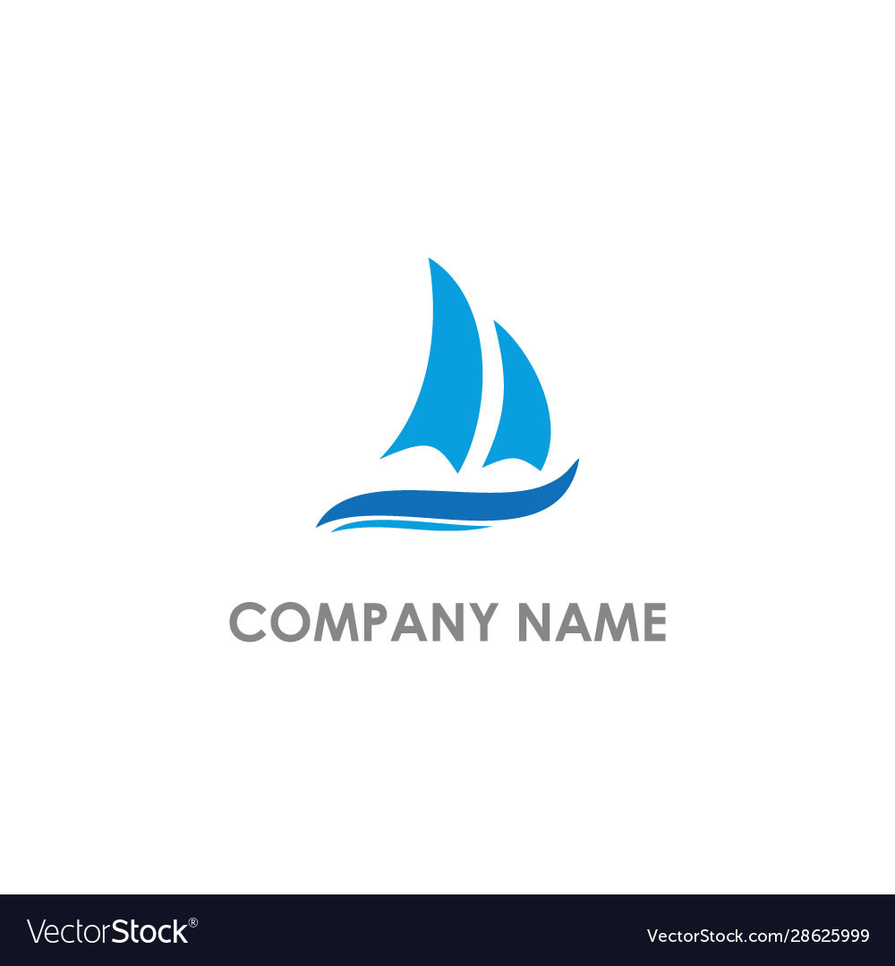 Sailing boat logo Royalty Free Vector Image - VectorStock