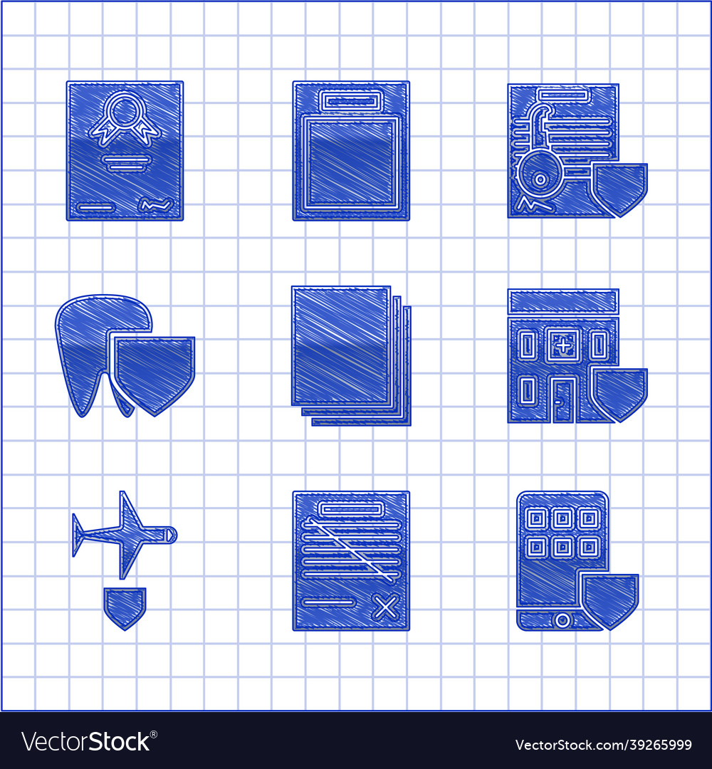 Set clean paper delete file document smartphone Vector Image Set clean paper delete file document smartphone