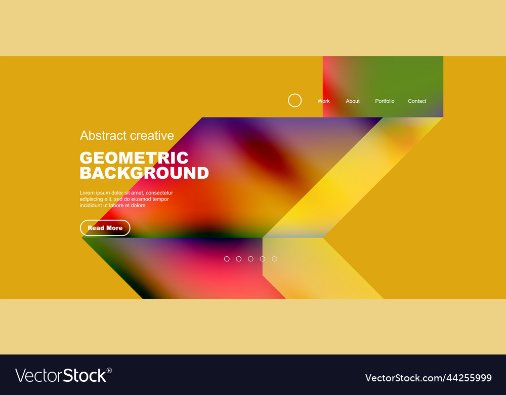 Triangles with fluid gradients abstract landing vector image Triangles with fluid gradients abstract landing