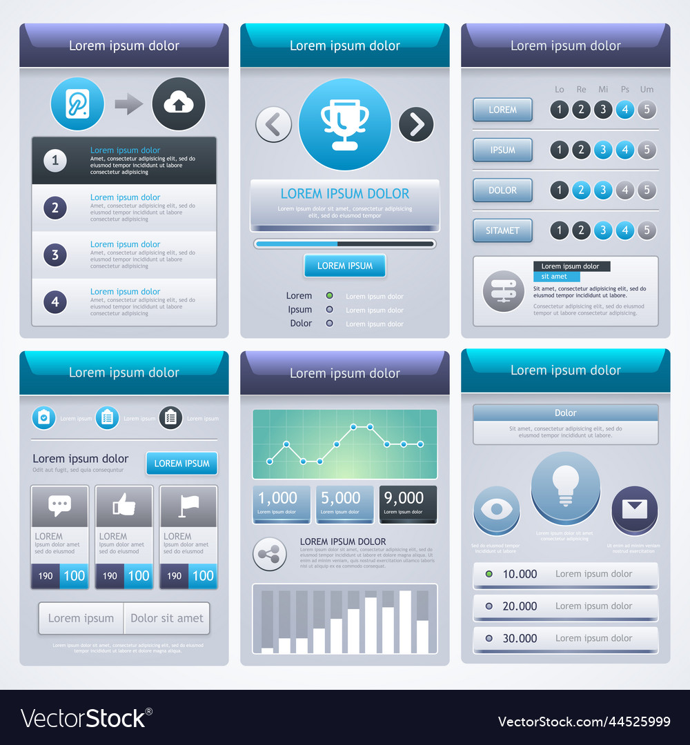 Ui design vector image Ui design