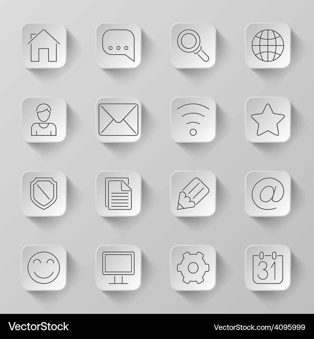 Web icons Royalty Free Vector Image - VectorStock