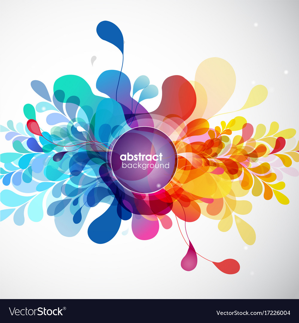 Abstract colored background with different shapes