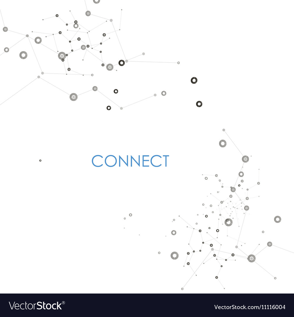 Abstract connect background with dots and lines