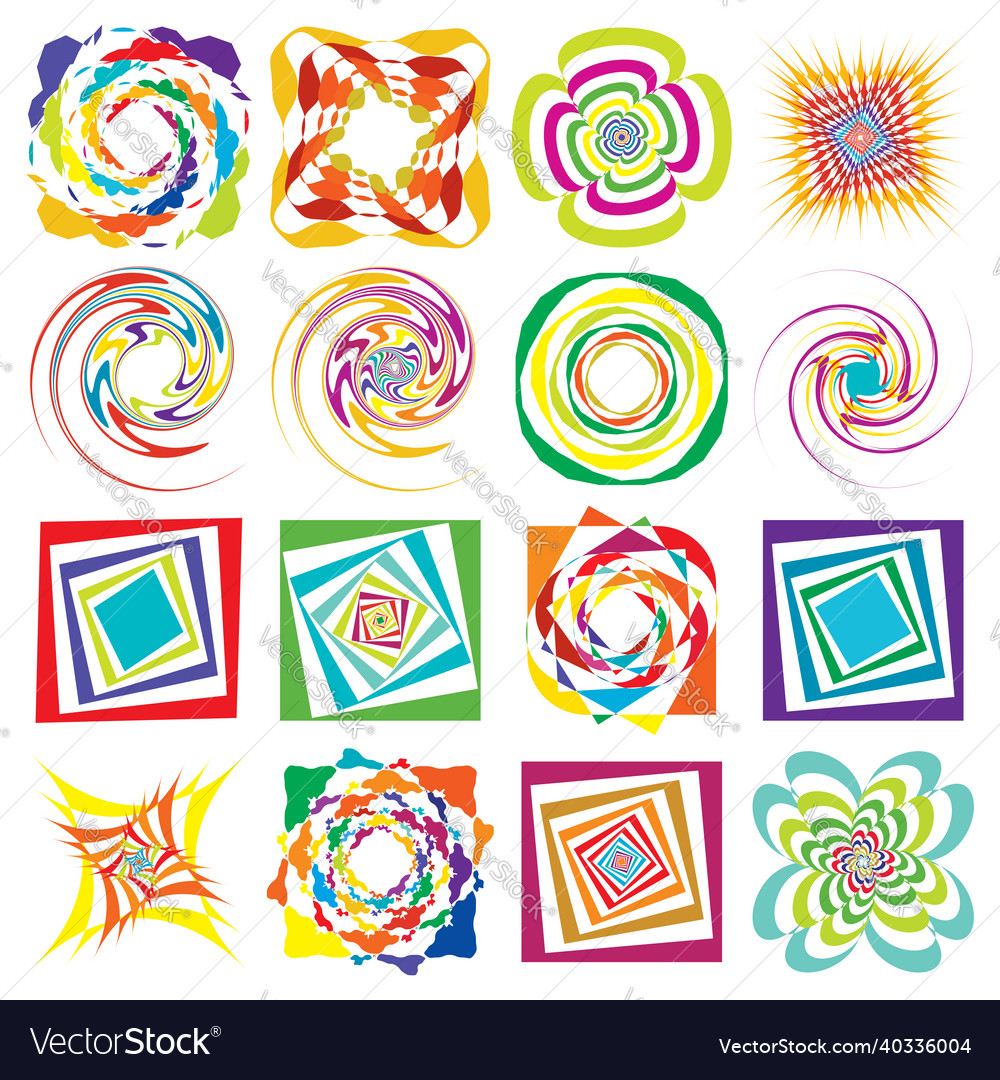 Abstract op-art element optical visual art vector image Abstract op-art element optical visual art