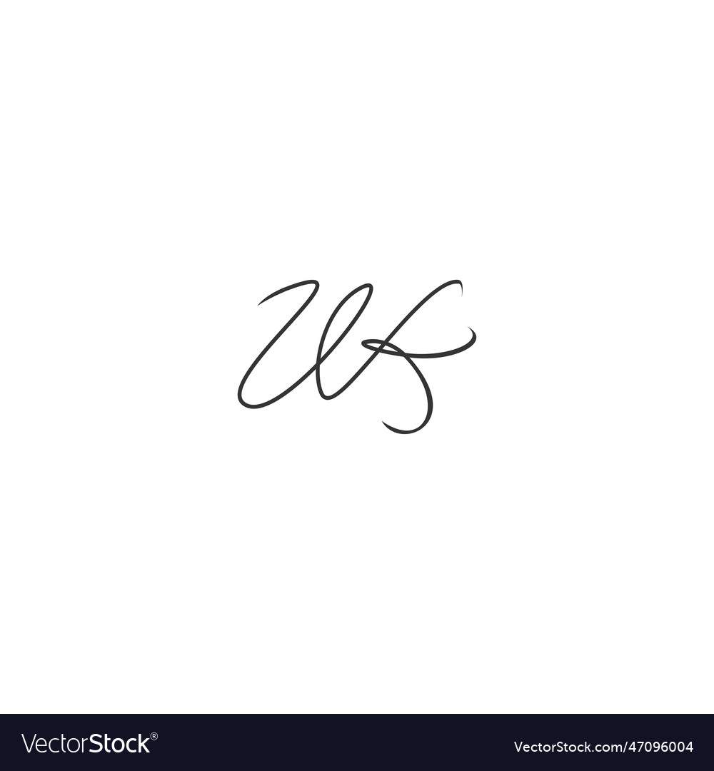 Alphabet initials logo wk kw w and k Royalty Free Vector