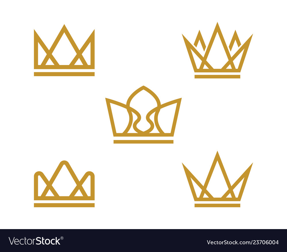 Crown logo template icon